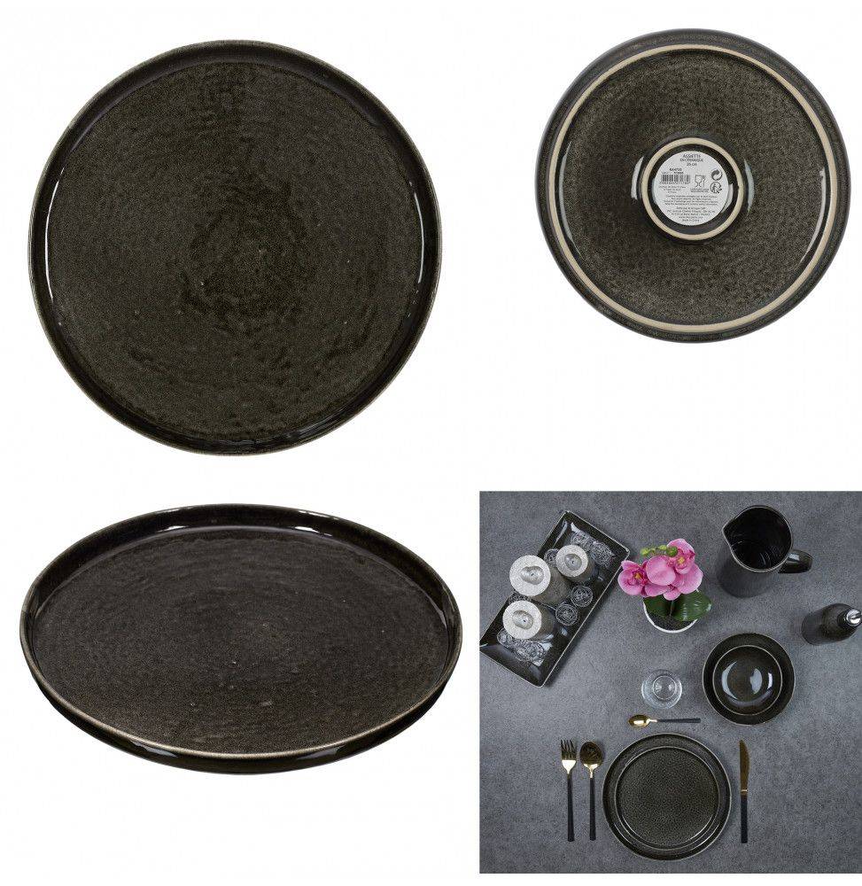 The Home Deco Factory - Assiette plate en grès Tokyo 26 cm - Imagen 5