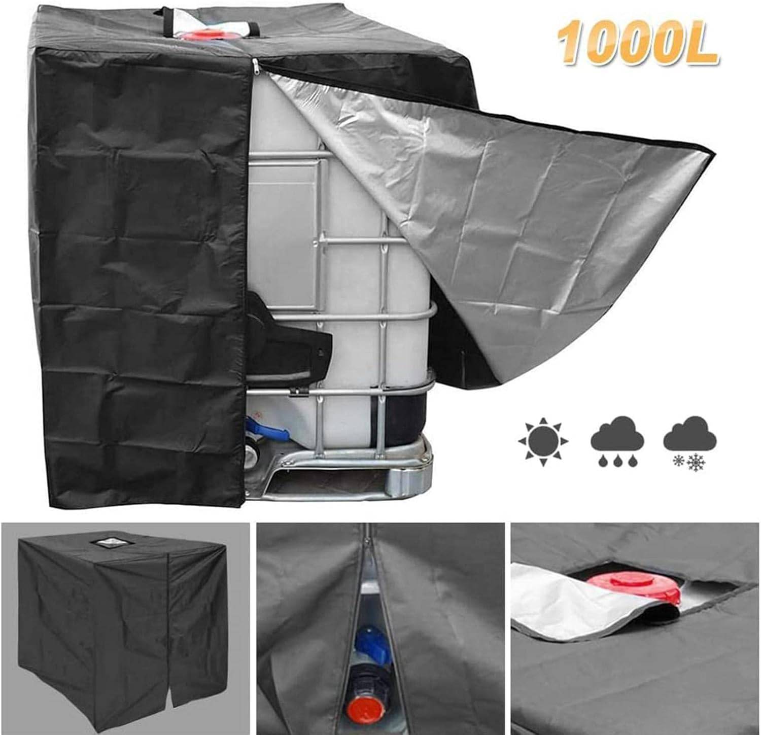 IntiMeg - Housse de protection pour réservoir IBC 1000 L, réservoir d'eau, housse de protection pour réservoir IBC étanche 210D, 120 x 100 x 116 cm IntiMeg - Image 2