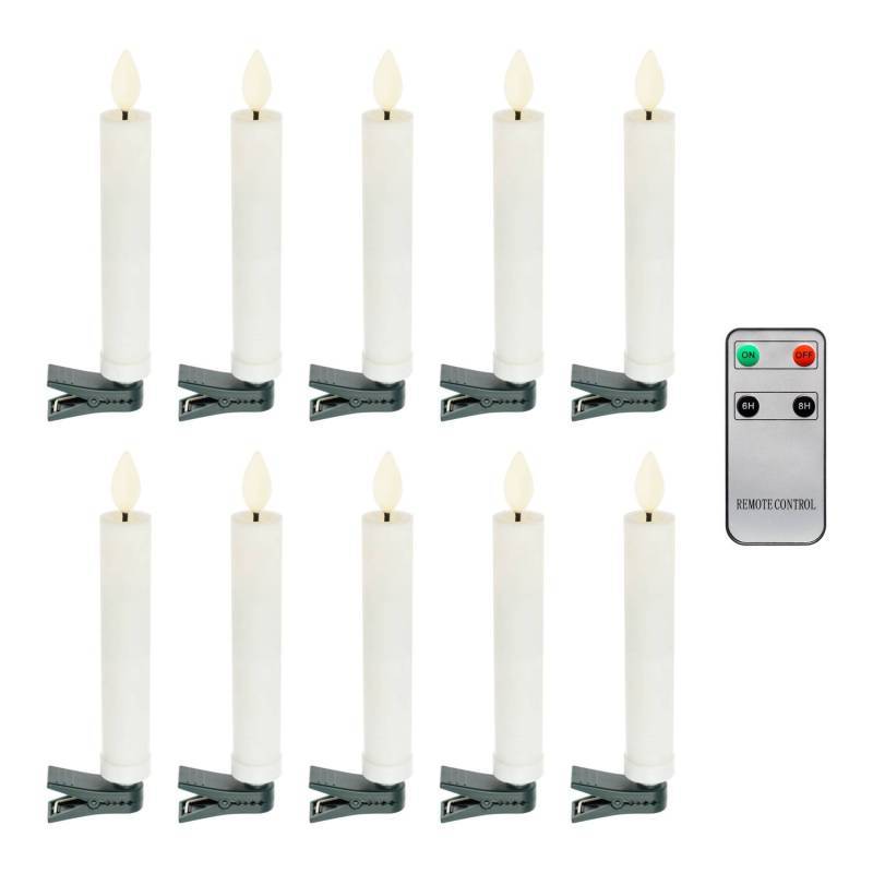 Lot 10 Bougies Sapin Ø1,85xH10cm Télécommandée Lotti - Image 3