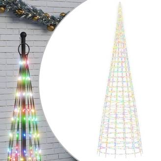 Sapin De Noël - Arbre de Noël lumineux sur mât de drapeau 3000LED coloré 800 cm