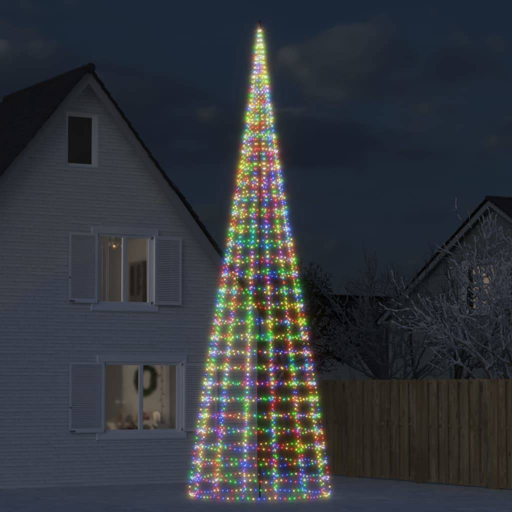 Sapin De Noël - Arbre de Noël lumineux sur mât de drapeau 3000LED coloré 800 cm - Image 2