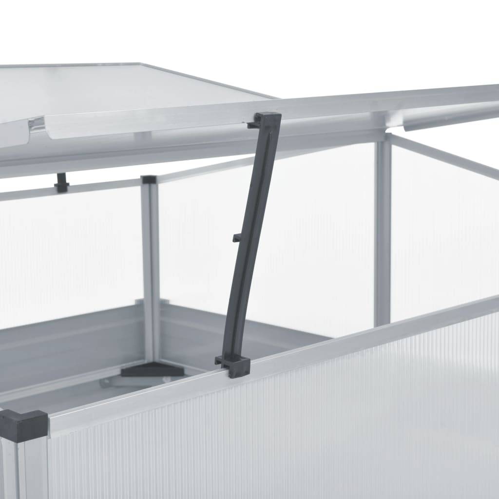 ComfortXL - Carré potager surélevé avec serre châssis en acier galvanisé 1x1m Gris – ComfortXL Outdoor Living - Image 5