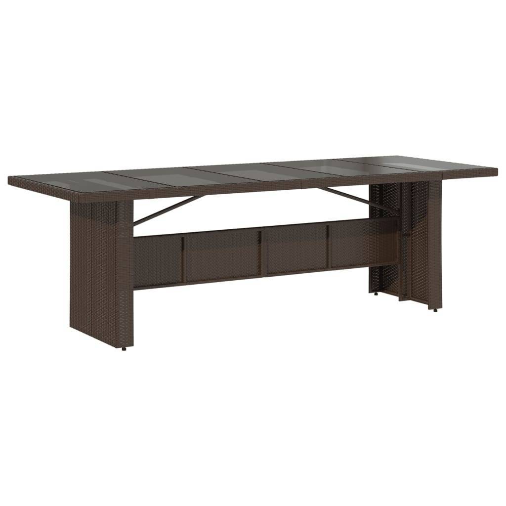 Table et 10 fauteuils de jardin résine tressée relax avec repose-pieds Marron – ComfortXL Outdoor Living - Image 4