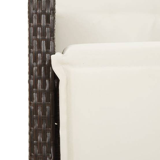 Table et 10 fauteuils de jardin résine tressée relax avec repose-pieds Marron – ComfortXL Outdoor Living - Image 5