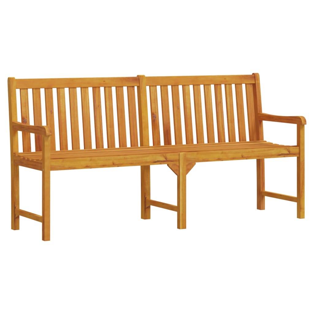 Helloshop26 - Banc de jardin meuble de patio d'extérieur terrasse 180 x 55,5 x 90 cm bois solide d'acacia - Imagen 1