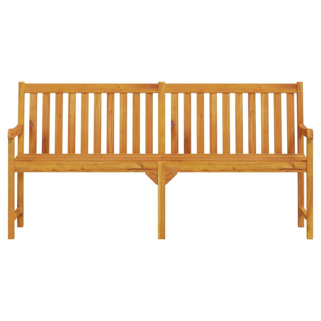 Helloshop26 - Banc de jardin meuble de patio d'extérieur terrasse 180 x 55,5 x 90 cm bois solide d'acacia - Imagen 2