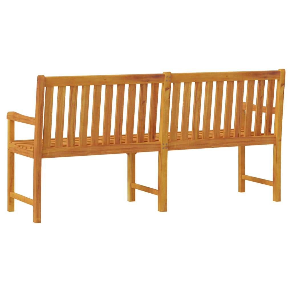 Helloshop26 - Banc de jardin meuble de patio d'extérieur terrasse 180 x 55,5 x 90 cm bois solide d'acacia - Imagen 4