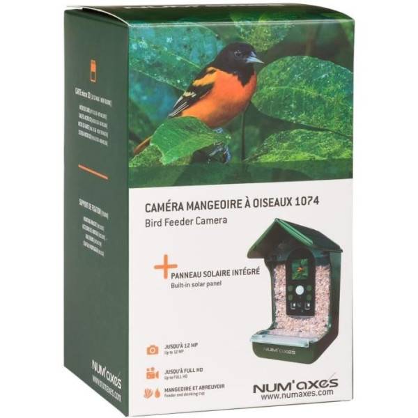 Eyenimal Num'axes - Mangeoire / abreuvoir pour oiseaux avec caméra intégrée - NUM'AXES - CAM1074 - 120 ° - Vert - Imagen 4