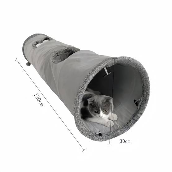 IntiMeg - Tunnel pliable en daim pour chat Marron IntiMeg - Image 5