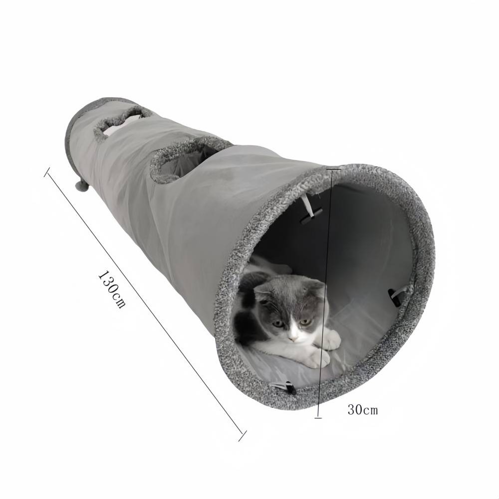 IntiMeg - Tunnel pliable en daim pour chat Marron IntiMeg - Image 5