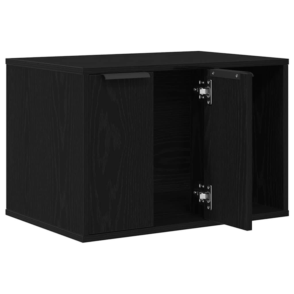 Meuble de litière pour chat bois d'ingénierie chêne noir 60 x 40 x 40 cm - PANGIVO - Image 5