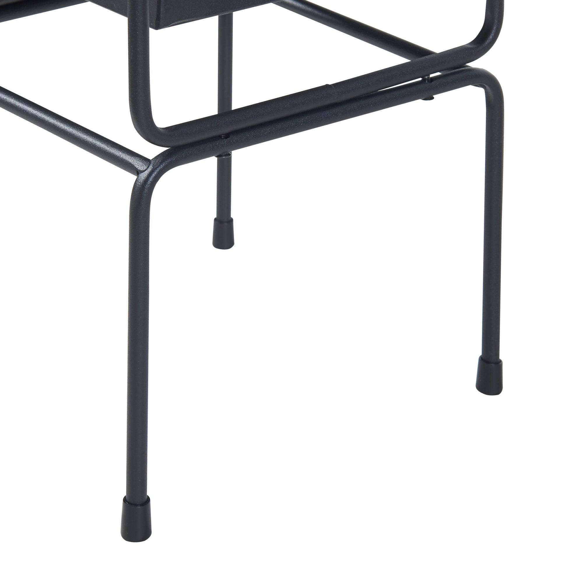 Support pour plantes métal 36 x 20 x 20 cm noir - Image 5
