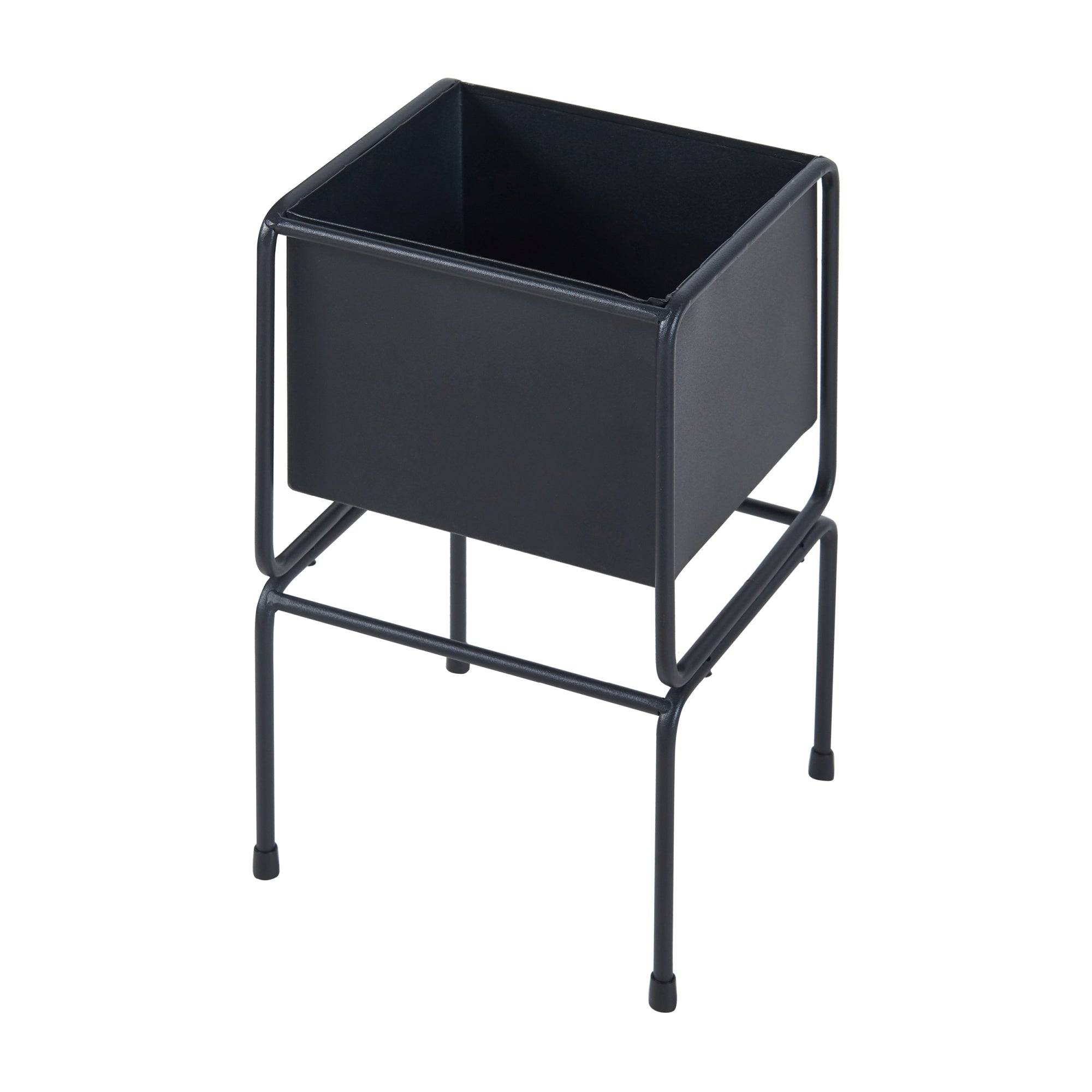 Support pour plantes métal 36 x 20 x 20 cm noir - Image 3