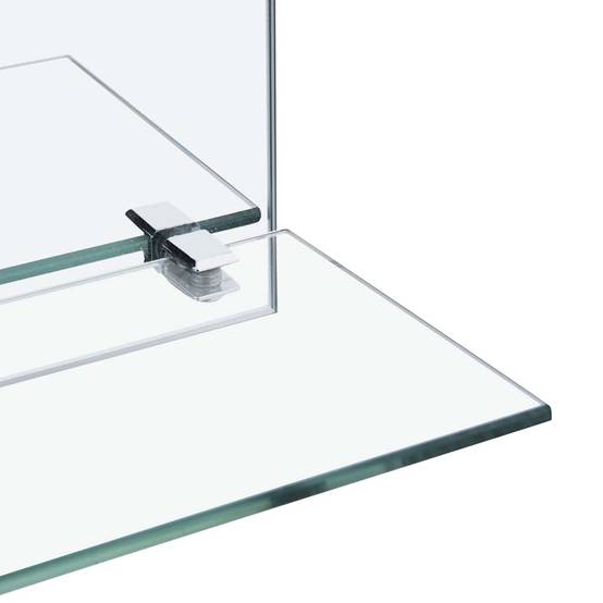 Miroir mural avec étagère 30x30 cm Verre trempé Maison Chic - Image 4