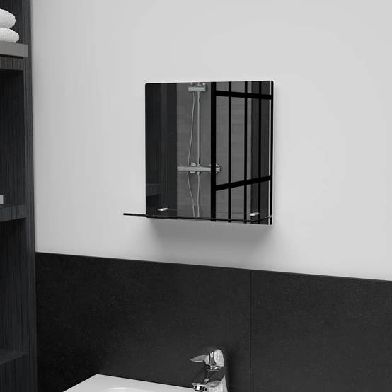 Miroir mural avec étagère 30x30 cm Verre trempé Maison Chic - Image 2