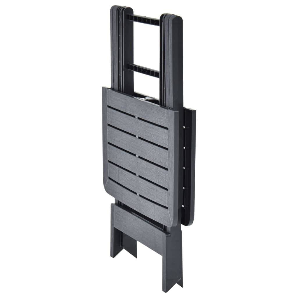 ComfortXL - Table de Jardin Pliante Anthracite, Design Moderne à Lattes, 79x72 cm en Plastique Robuste – ComfortXL Outdoor Living - Image 4