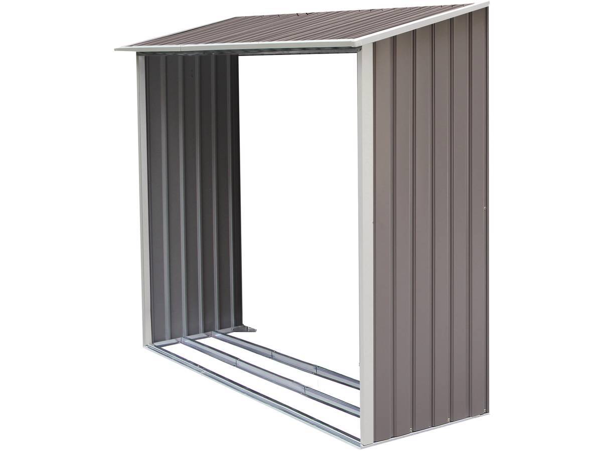 Habitat Et Jardin - Abri De Jardin Métal "dallas" 5,29 M² Avec Abri Bûche - Taupe -habitat Et Jardin - Imagen 2