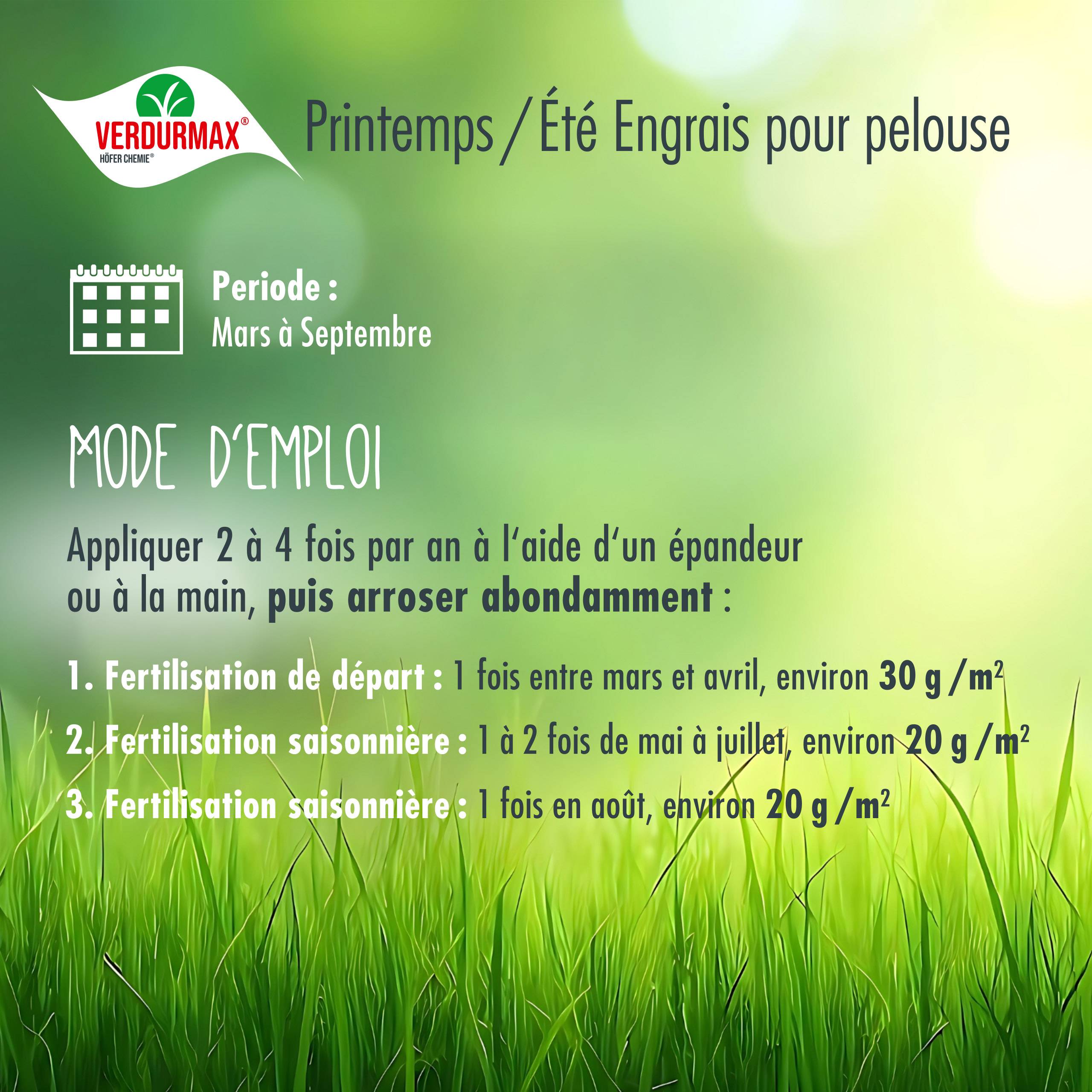 5 kg Engrais pour gazon VERDURMAX® Printemps / Été  x 1 - Image 6