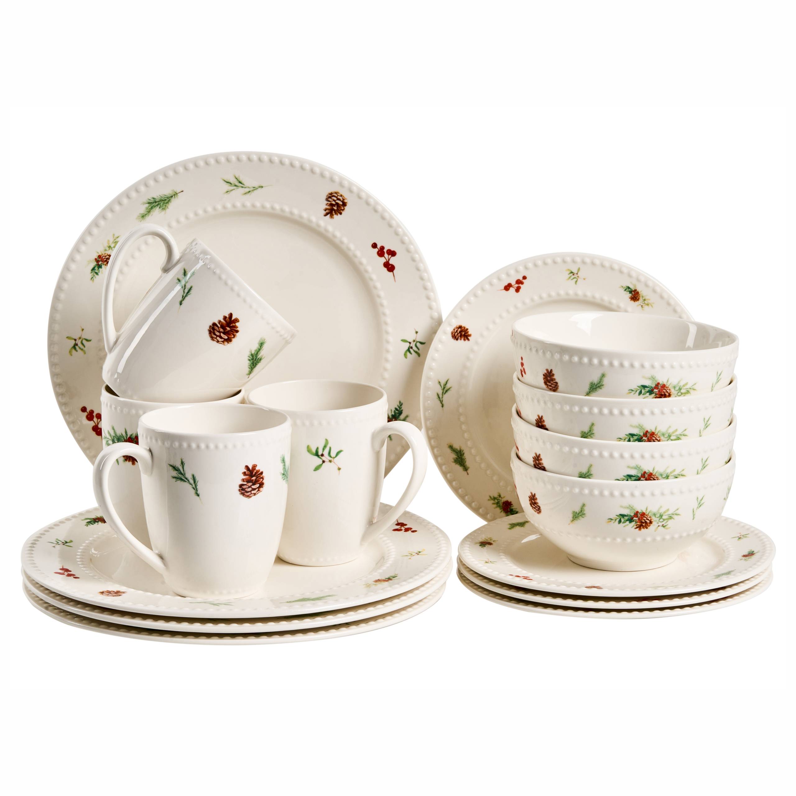 Beliani - Service de table Porcelaine Blanc MARJORAM - 27x27x2- Beliani - Image 2