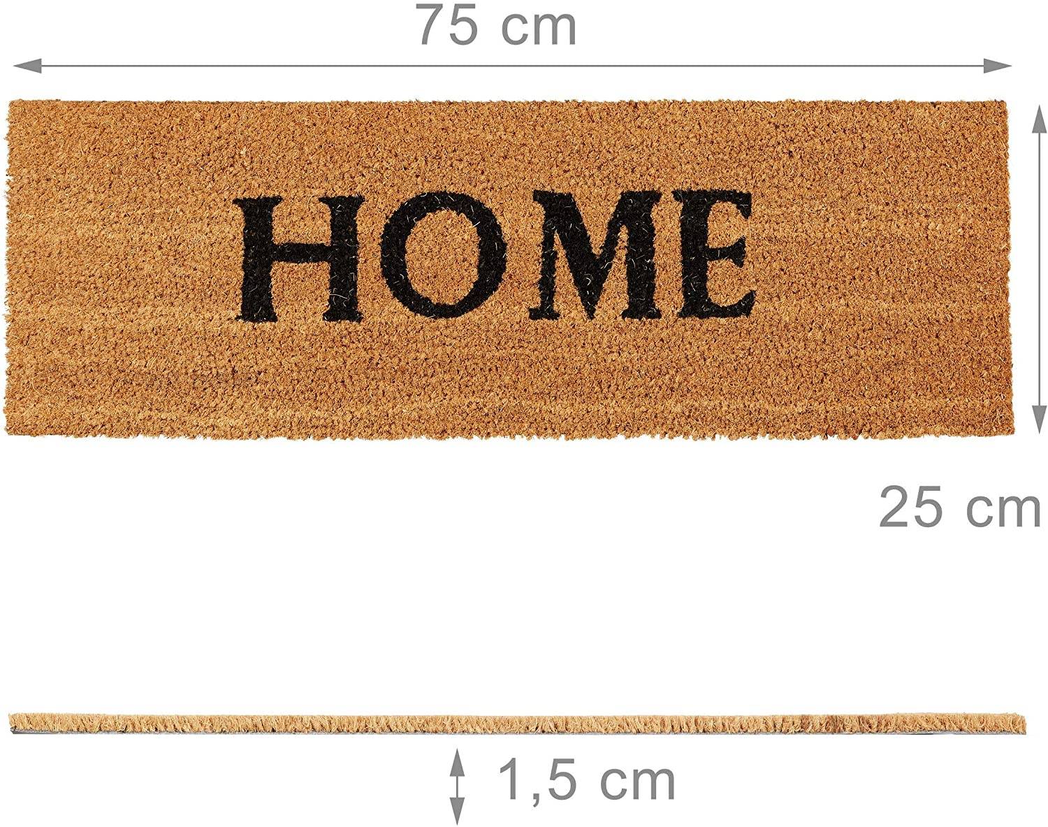 Helloshop26 - Paillasson tapis de sol porte d’entrée essuie-pieds fibres de coco home nature - Imagen 2