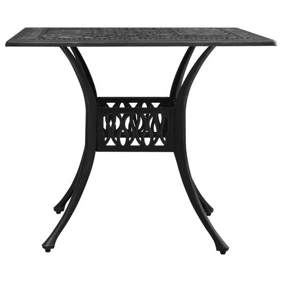 Ensemble de bistro jardin meuble extérieur terrasse 3 pièces aluminium coulé noir - Image 8