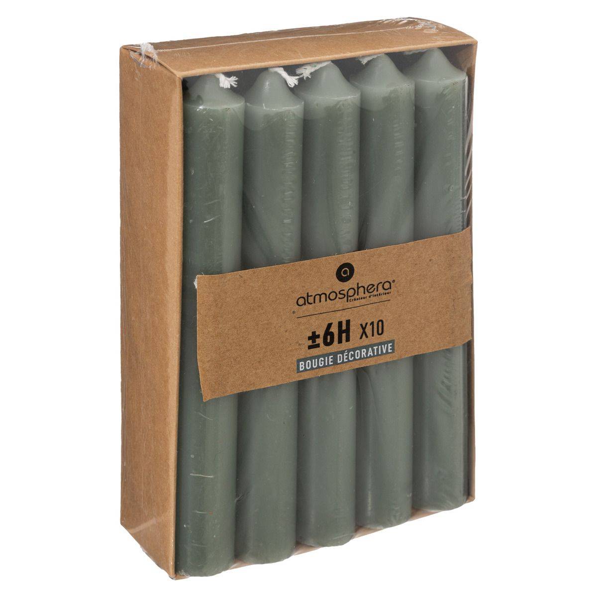 Lot de 10 Bougies Bâtons Eucalyptus H 16 cm - Image 1