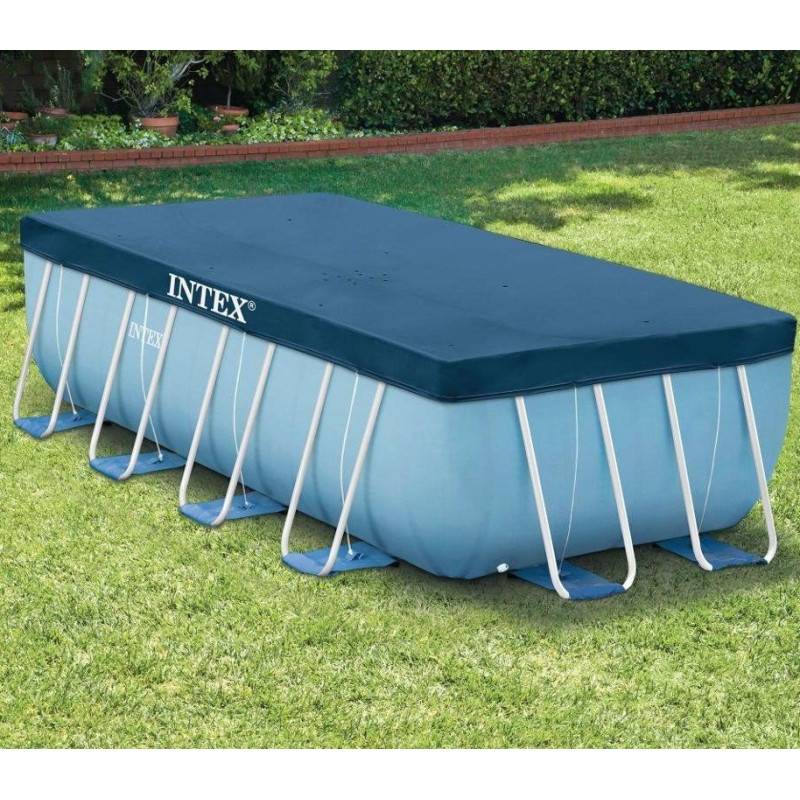Bache 4x2m pour piscine tubulaire rectangulaire Intex - Image 3