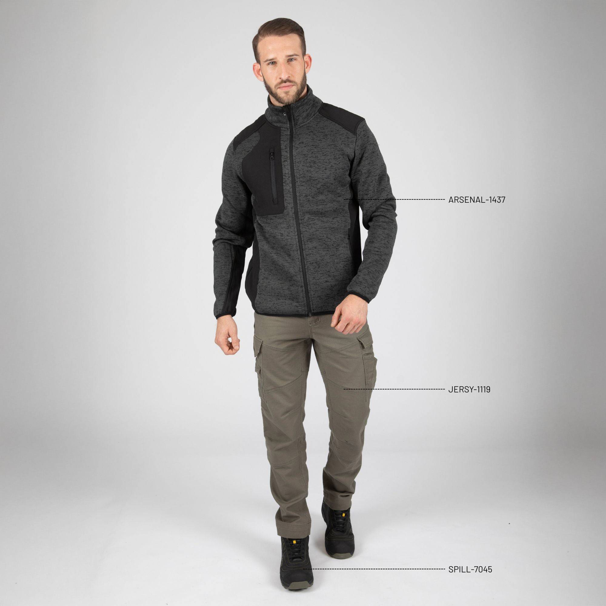taille 3xl - arsenal - gilet de travail - 1437 anthracite - Image 2