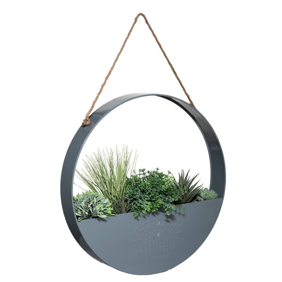 Atmosphera - Suspension de 4 plantes artificielles "House" pot métal D44cm - Atmosphera Créateur d'intérieur - Imagen 1