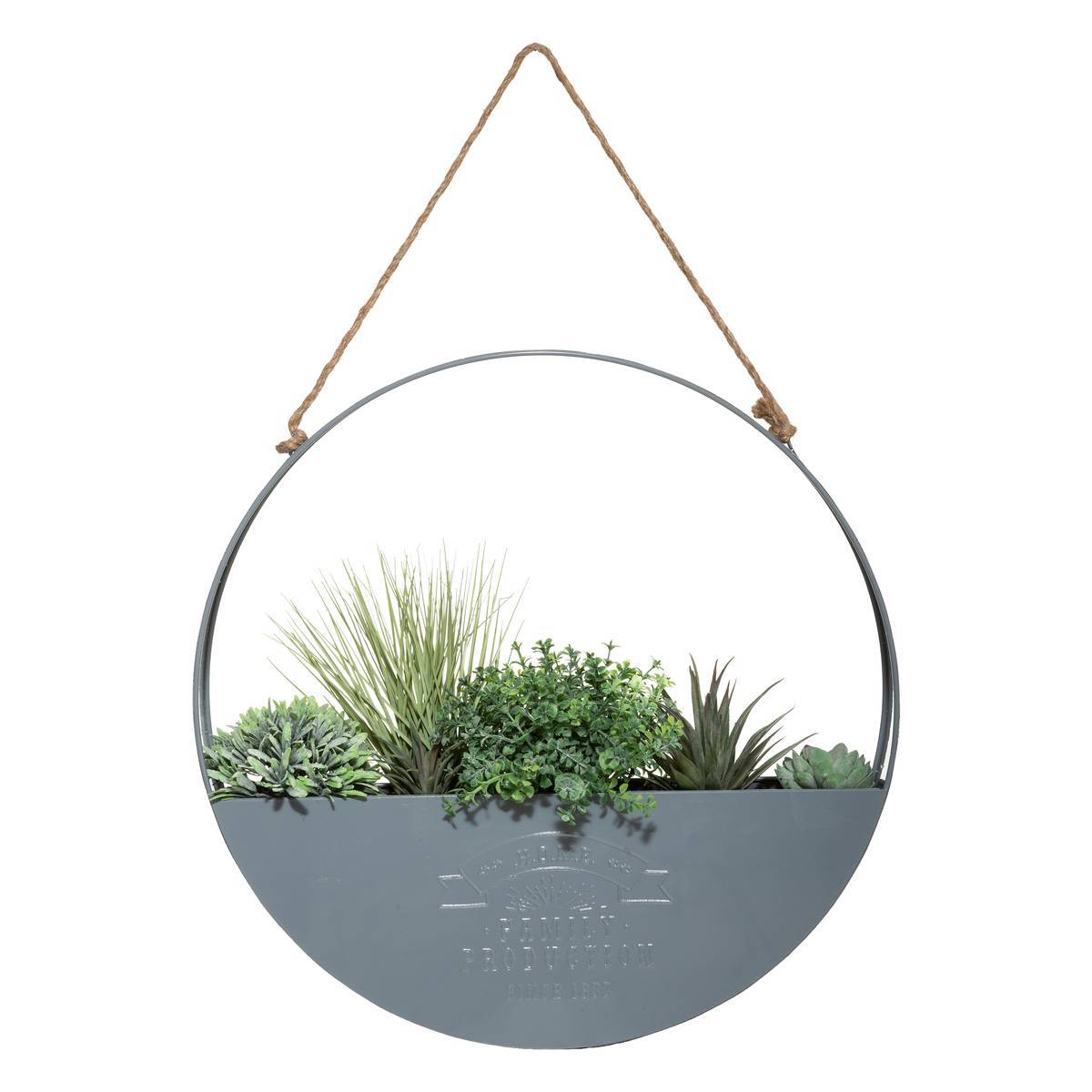 Atmosphera - Suspension de 4 plantes artificielles "House" pot métal D44cm - Atmosphera Créateur d'intérieur - Imagen 4
