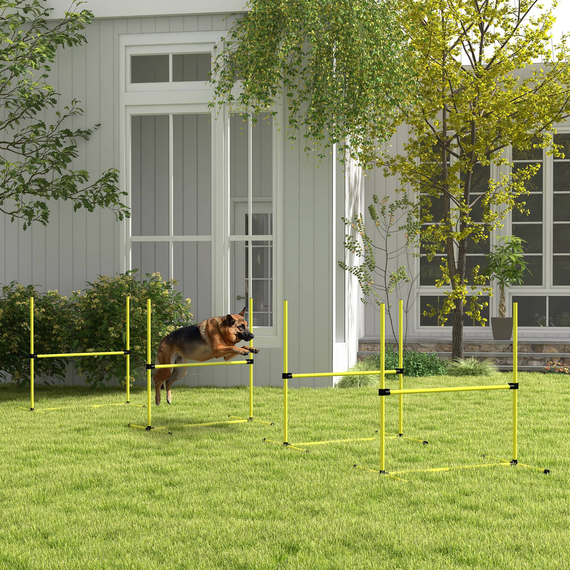 Obstacles d'agilité pour chien plastique bleu 99 x 65 x 94 cm - PANGIVO - Image 4
