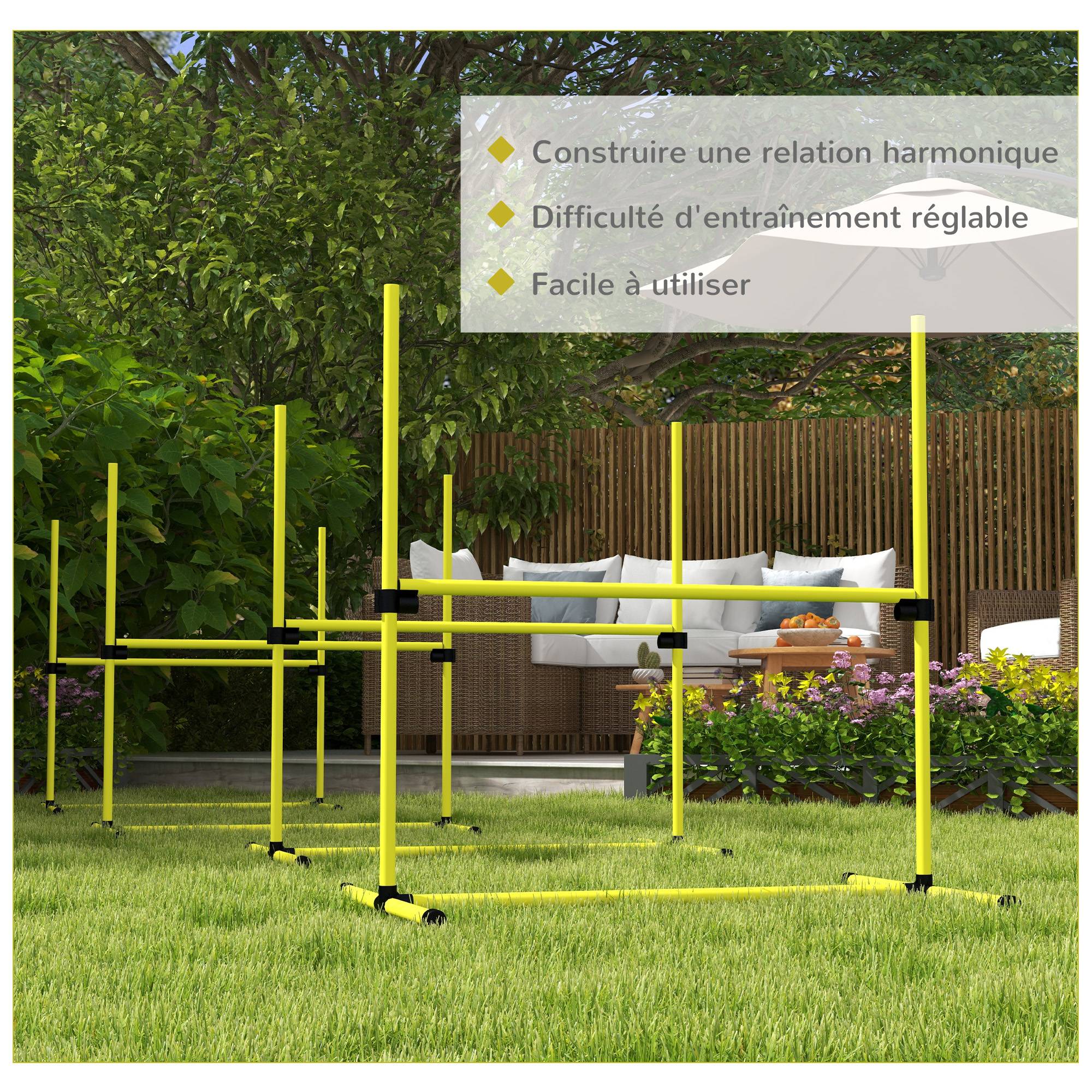 Obstacles d'agilité pour chien plastique bleu 99 x 65 x 94 cm - PANGIVO - Image 9