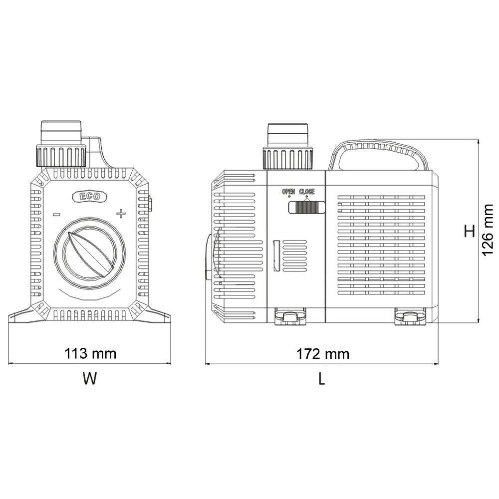 Helloshop26 - Pompe à eau de bassin filtre filtration cours d'eau eco 3000 litres par heure 10 watts koi - Imagen 3