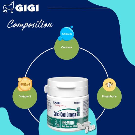 Oméga 3 & Calcium Naturel 21 capsules GIGI VET - Image 5