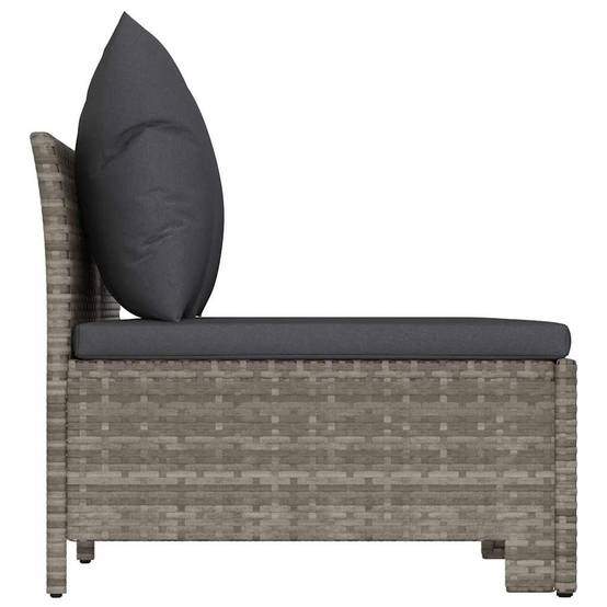 Salon de Jardin Modulable 3 Pièces Résine Tressée Confortable pour Terrasse Gris – ComfortXL Outdoor Living - Image 5