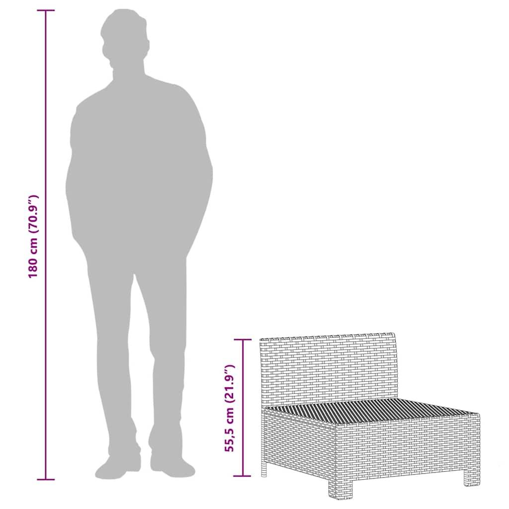 Salon de Jardin Modulable 3 Pièces Résine Tressée Confortable pour Terrasse Gris – ComfortXL Outdoor Living - Image 9