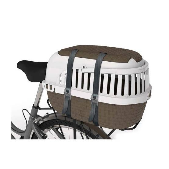 Bama - Cage de transport Tour 2 maxy Taupe 38 X 58 X 37 cm pour petit chiens ou chats - Image 5
