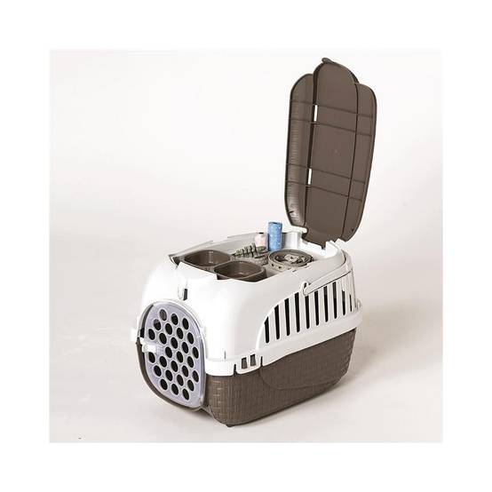 Bama - Cage de transport Tour 2 maxy Taupe 38 X 58 X 37 cm pour petit chiens ou chats - Image 10