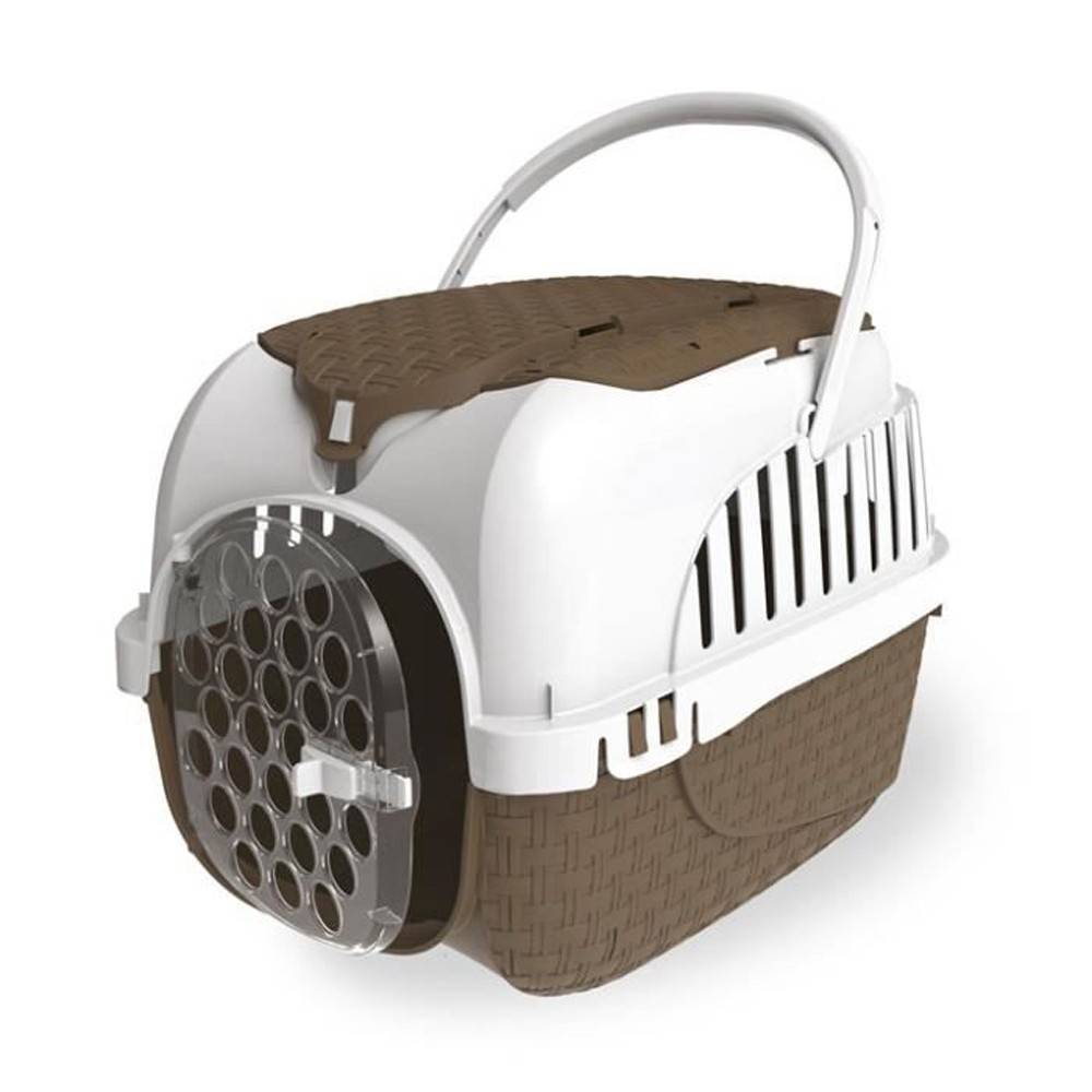Bama - Cage de transport Tour 2 maxy Taupe 38 X 58 X 37 cm pour petit chiens ou chats - Imagen 1