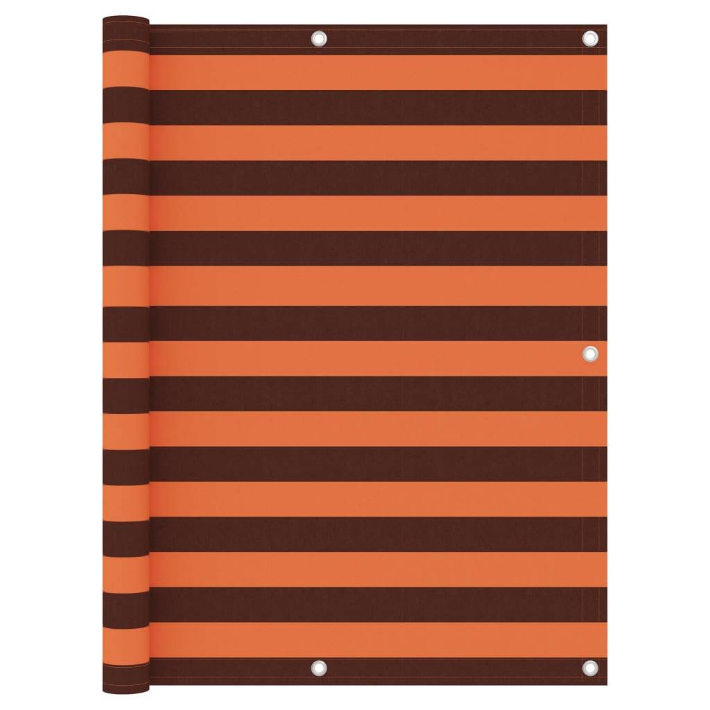 Helloshop26 - Écran de balcon brise pare vue protection confidentialité 120 x 300 cm tissu oxford orange et marron - Imagen 1