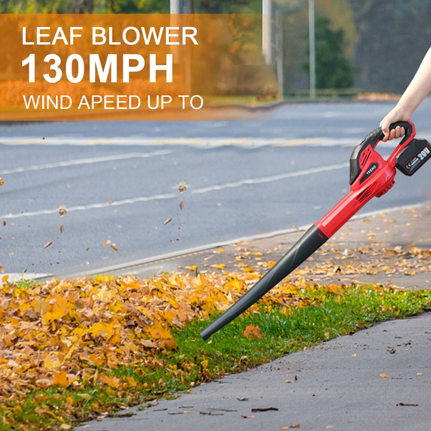 Souffleur à feuilles sans fil 21V, 4,0 Ah, vitesse de rotation 15 000 tr/min, chargeur rapide inclu - Image 2