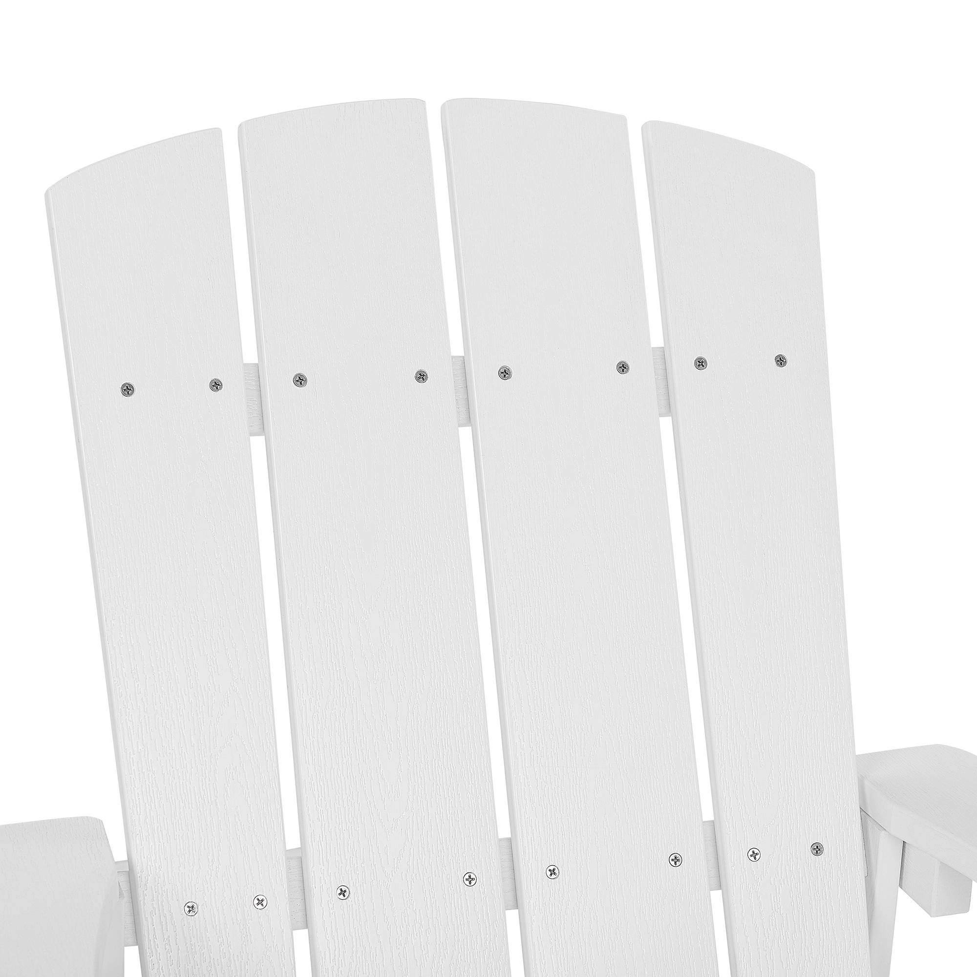 Chaise de jardin Bois synthétique Blanc ADIRONDACK - Beliani - Image 6