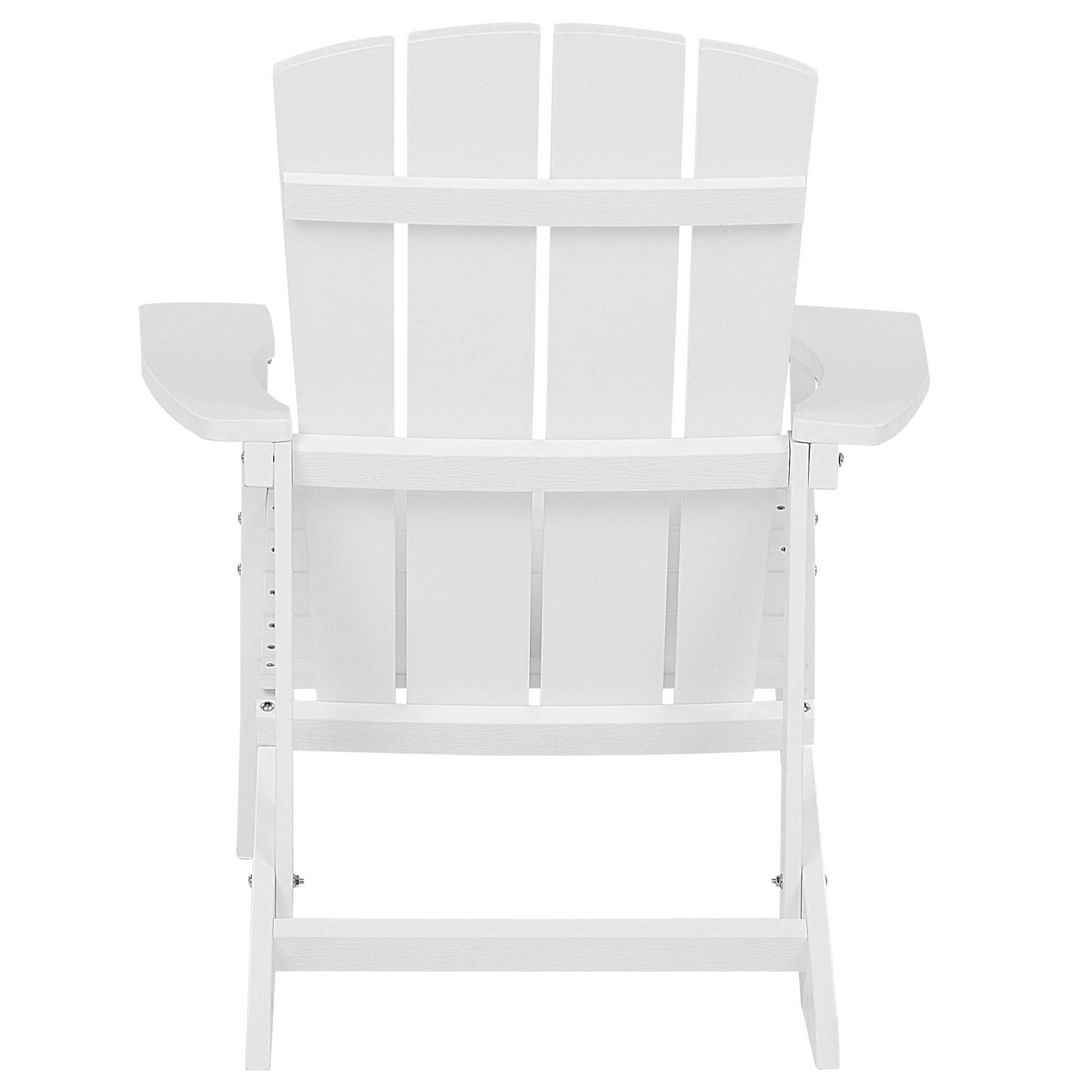 Chaise de jardin Bois synthétique Blanc ADIRONDACK - Beliani - Image 5