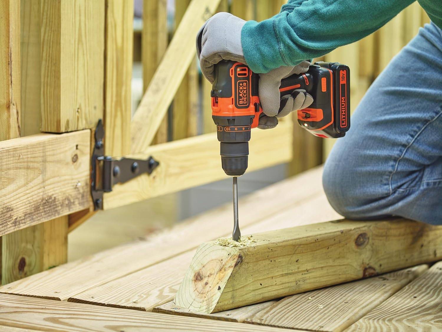 Black & Decker - Perceuse visseuse sans fil 18 V - BLACK+DECKER - avec 1 batterie 18V 1,5 Ah - chargeur - BDCDD186-QW - Imagen 3