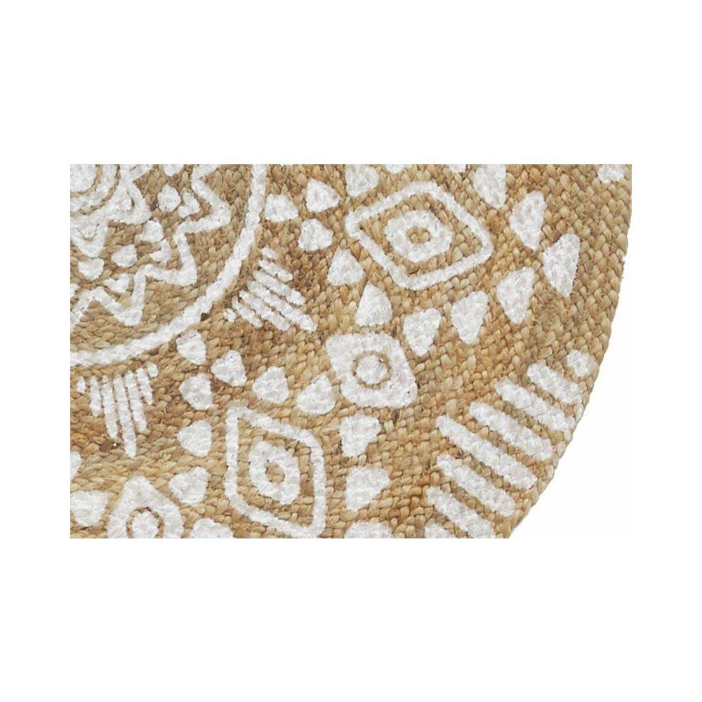 Aubry Gaspard - Tapis rond en jute naturelle motif ethique - Imagen 2