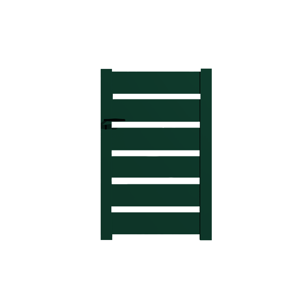 Portail Packit - Portillon en kit alu SAH dim. L.1000 (entre piliers) x H.1500 mm  Vert (RAL 6005)