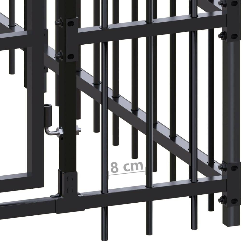 Vidaxl - Chenil d'extérieur pour chiens Acier 12,9 m² vidaXL 3097961 - Imagen 7