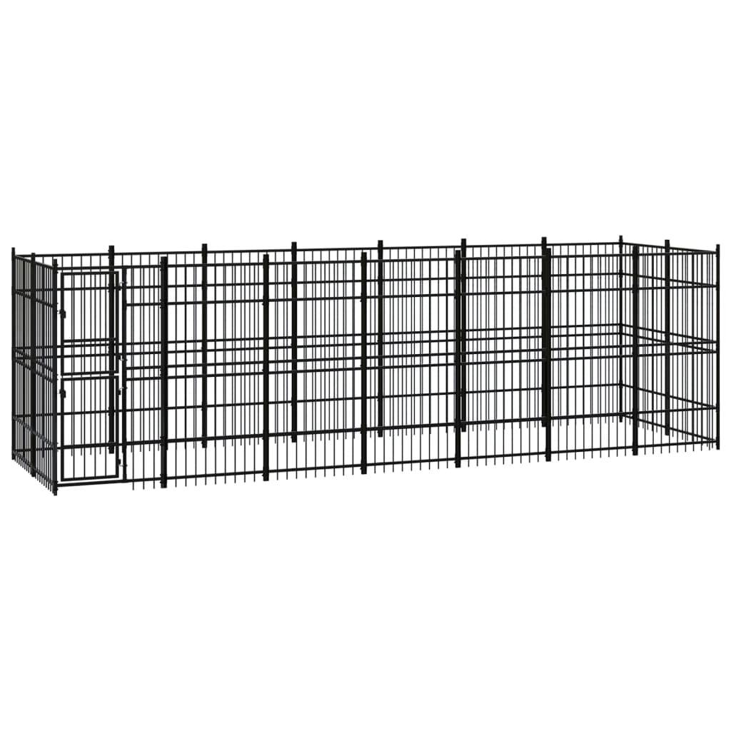 Vidaxl - Chenil d'extérieur pour chiens Acier 12,9 m² vidaXL 3097961 - Imagen 1