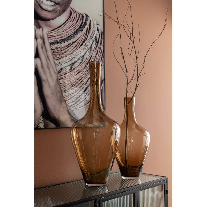 J-Line - Vase en verre marron 29x29x71 cm - J-Line - Image 3
