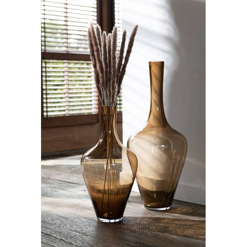 J-Line - Vase en verre marron 29x29x71 cm - J-Line - Image 2